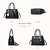 FOLOVEYA Elegant Women Handbags Lady Top Handle Bags Stylish Heart Pendant Crossbody Bag Shoulder Bags Tote Bag Satchel Messenger Bag PU Leather for Shopping Travel Work Dating Black #2