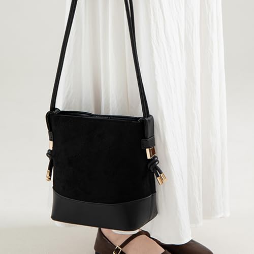 Détails en polyuréthane et daim mélangé pour ce sac cabas vintage souple - 7