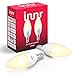 Produktbild Innr E14 Smart LED Kerze, warmweißes Licht, kompatibel mit Philips Hue*, Alexa & Google (bridge erforderlich) dimmbar, 2700K, 2-Pack, RB 245-2