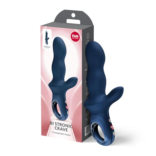 Fun Factory Bi Stronic Crave | Thrusting Rabbitvibrator für Frauen | Stoßbewegung & Klitorisstimulation | 8 Stoß- & 6 Vibrationsprogramme | IPX7 | USB-C