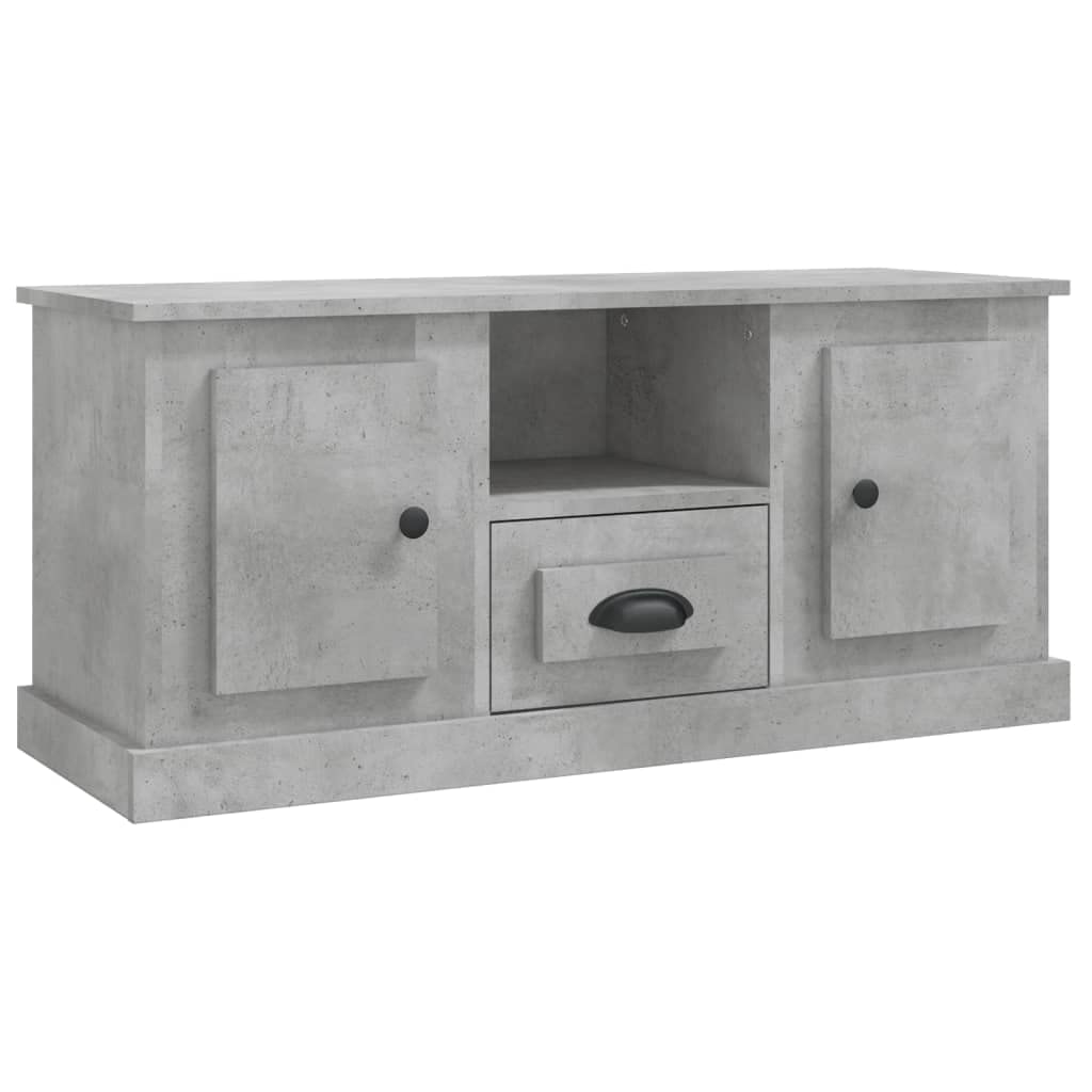 vidaXL Mobile Porta TV Grigio Cemento 100x35,5x45cm Legno Multistrato