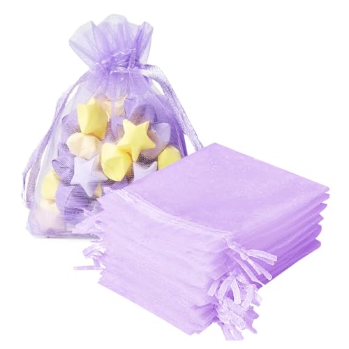 Lot de 100 sachets multicolores 7 x 9 cm Sachets à remplir avec cordon de serrage Pour sacs à bijoux, sacs de mariage et fêtes