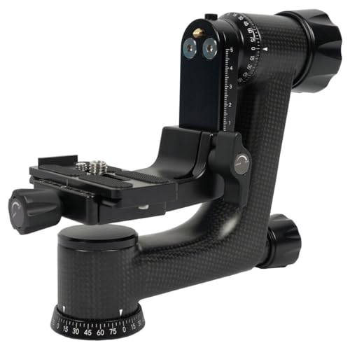 Image of SIRUI PH-10 Gimbal Tripod Head Lightweight Professional Carbon Fiber 360 Degree Panoramic Gimbal Head with Arca-Swiss Standard 1 /4 inch Quick Release Plate for DSLR Cameras Max Loading Up to 33 lbs /15kgs | 10-Layer Carbon Fiber, 360 Rotating Swing Arm, Adjustable Quick Release Plate, Lift Slide, 1 /4 inch-20 3 /8 inch-16 Screws, Wildlife