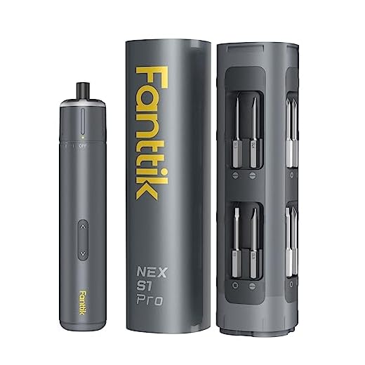 Fanttik Potente Destornillador Eléctrico de 3.7V, Juego de Destornilladores Recargable de 16 Puntas Máx 6 N.m, 3 Ajustes de par con Luz LED para Reparación de Muebles/Computadoras - S1 Pro