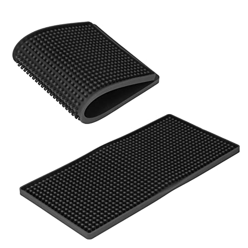 Bar Mat for Cocktail and Coffee Bar 30.5 X 15cm, Coffee Mat Bar Mats for Countertop for Cocktail Bartender Coffee Bar(black)