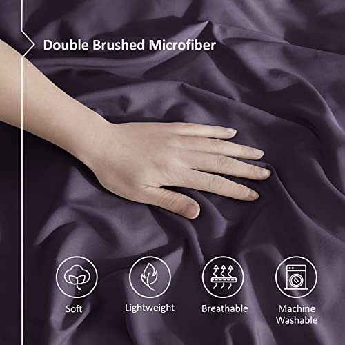 Nestl Purple Duvet Cover King Size - Soft King Duvet Cover Set, 3 Piece Double Brushed King Duvet Covers With Button Closure, 1 King Size Duvet Cover 104X90 Inches And 2 Pillow Shams #TOP3