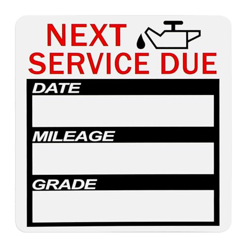 Image of Hpmjz 120 Pcs Oil Change Stickers Service Reminder Labels Oil Change Reminder Sticker for Windshield No Residue Clear Next Service Due Maintenance Service Label for Car Auto Vehicle Window 2x2 Inch