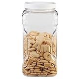 Rubbermaid Square Food Storage Jars, 1-Quart, White