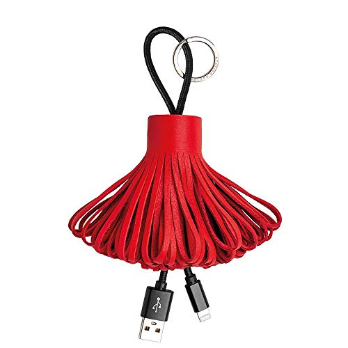 Atelier Gaston Leather Pompom Charger with USB Cable Typc-C