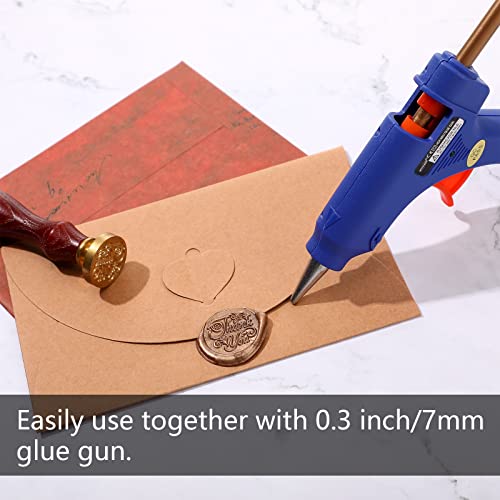 Containlol 24 Packungen Klebepistole Siegelwachs Sticks für Wachssiegel Stempel für Hochzeit Einladungen, Karten Umschläge, Schneckenpost, Weinpakete, Weihnachten Geschenk Ideen (Bronze)