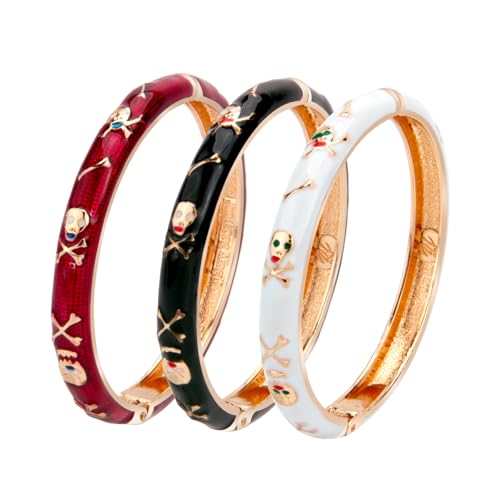 UJOY Womens Multi-Colors Cloisonne Bracelet Gold Plated Flower Hollowed Enameled Hinged Cuff Bangles Jewelry Gift 88A10