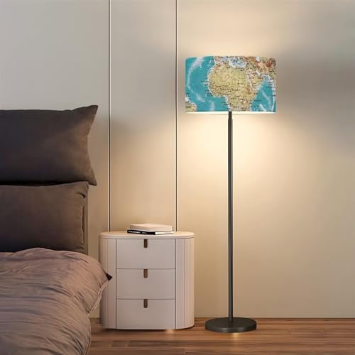 Xoenoiee XOE-CZA14-22640 World Map Print 2Sets Lamp Shade Home Decor Drum Lampshade thumb #2