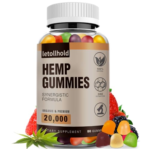 (1 Pack) Hemp Gummies - High Potency Advanced Extra Strength with Pure Natural Hemp Oil - Low Sugar