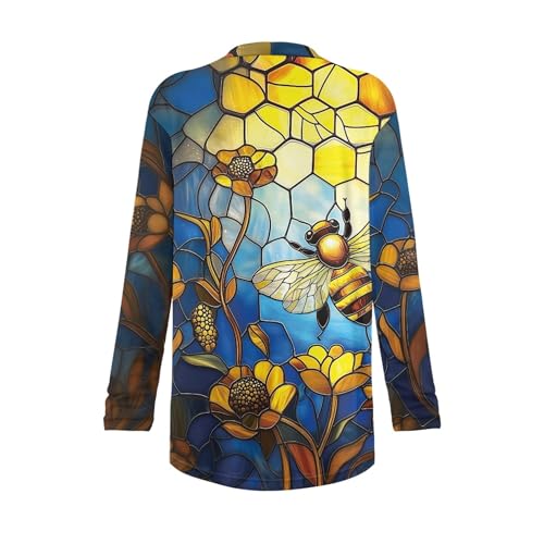 Image of Forchrinse Red Ladybug Cardigan for Women Causal Long Sleeve Open Front Cardigans Sweater Fashion 2024 Fall Coat with Pockets