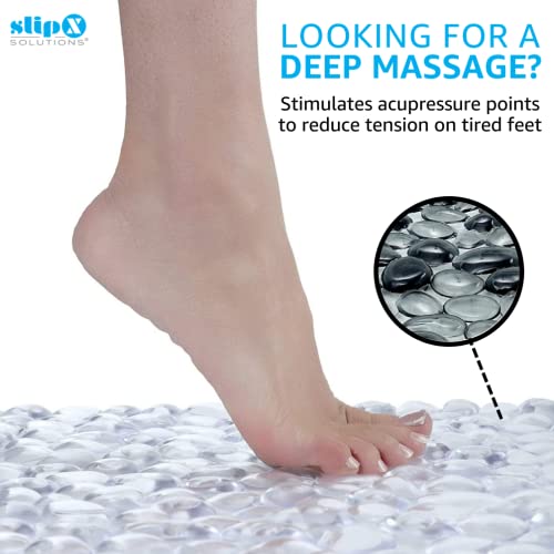 SlipX Solutions River Rock Massage Bath Mat #TOP18