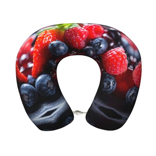 Almohada de espuma viscoelástica para viaje U 25 cm miniatura 1