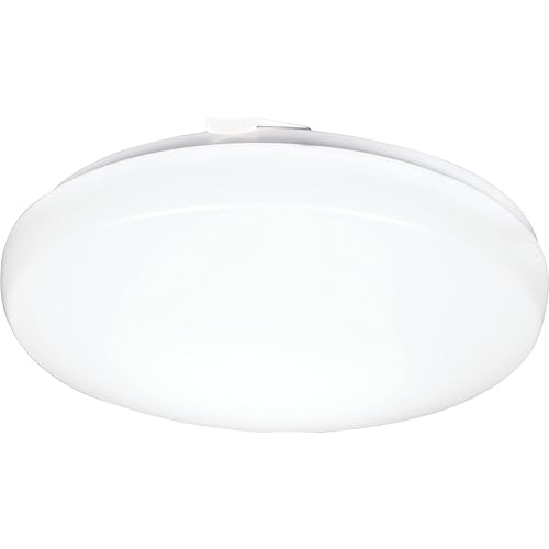 Lithonia Lighting 11 Inch Round LED Flush Mount Ceiling Light, Low Profile Modern Ceiling Light Fixture, 4000K Cool White Color Temperature, Dimmable, White (FMLRL 11 14840 M4)