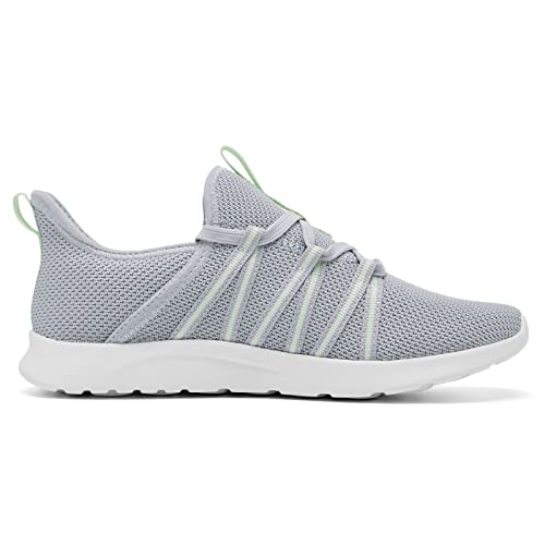 Hiitave Tennis Shoes Womens Non Slip Fashion Sneakers For Walking Running Errands Athletic Lightweight Energycloud Light Gray Mint Green Size 6.5 Us #TOP7