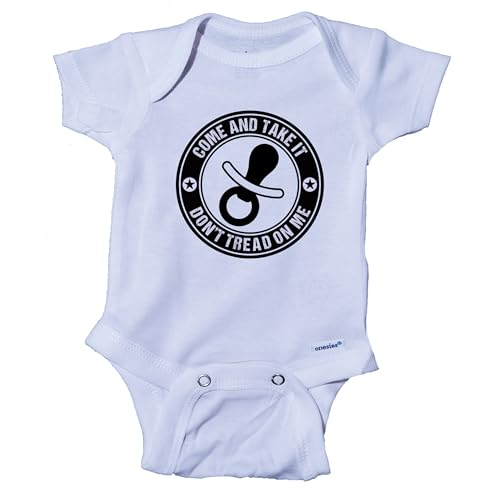 Ink Trendz Come and Take it Pacifier Funny Baby Onesie Bodysuit