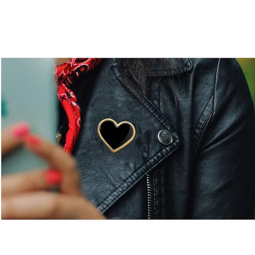 Image of 12 /25 /50 /100Pcs Multicolor Heart Love Lapel Pins Bulk - Metal Heart Health Brooch Badge For Men Women Clothes Bags Hats