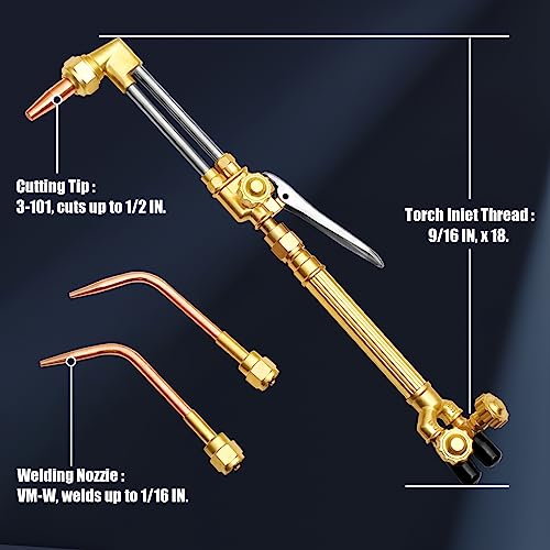 Miumoon Miu-1516 Oxygen Acetylene Torch Kit W/Gas Tank thumb #3