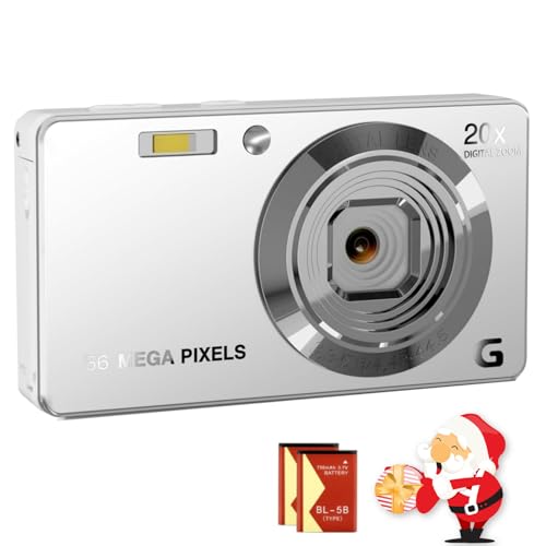 デジカメ4K56MP YouTubeカメラAFオートフォーカス デジタルカメラ コンパクトカメラ 20倍デジタルズーム 2.4インチ 充電式 初心者向けクリスマスポケット子供用誕生日 軽量 携帯便利 日本語説明書予備バッテリー
