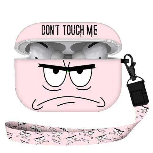 Image of Compatible with Airpods Pro 3 Case(2025),Don't Touch Me for Airpods Pro 3rd Generation Cases Cover with Lanyard Soft Silicone Cute Shockproof Cover for Women Men,Black