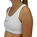 Women's Nike Swoosh Sports Bra, Sports Bra for Women with Compression & Medium Support, White/Black, Large