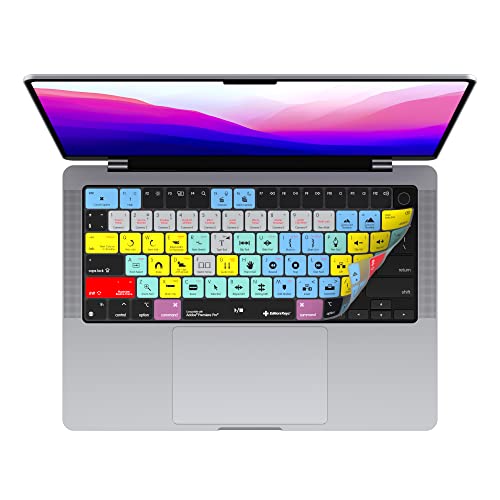 Adobe Premiere Keyboard Covers For Macbook Pro 14" & 16" Macbook Pro 2021+ With M1 Chips. (Will Not Fit Other Macbook Models) #TOP1
