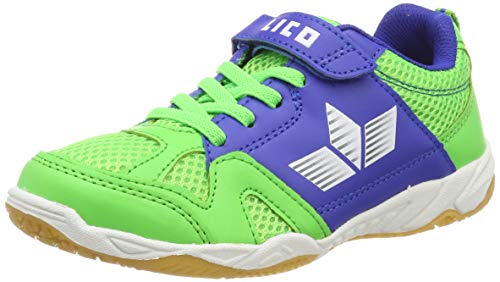 Brütting Unisex - Kinder Halbschuhe Sport VS, lose Einlage, Freizeit leger Kids junior Kleinkinder Kinder-Schuhe toben,grün/blau,33 EU