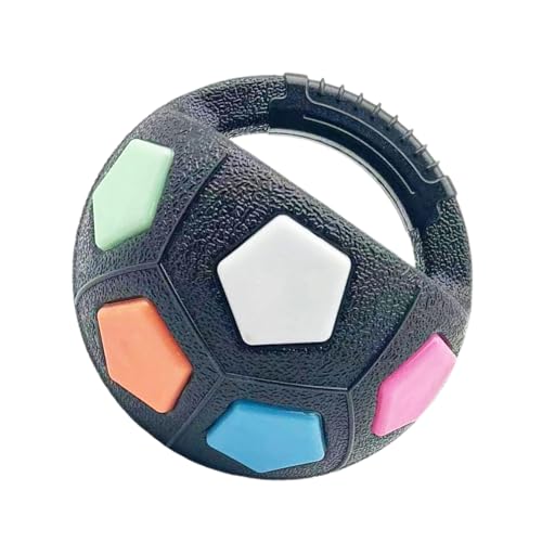 Hunde Apportieren Spielzeug im Fußballformat, Interaktive kreisförmige Spielzeuge, die Quietschen, Trainingsgeräte Für Haustiere Und Hunde Kauball | Für Mittlere Hunderassen