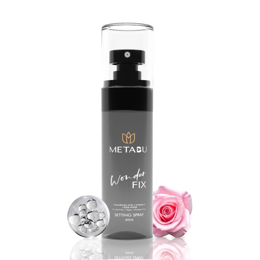 Metabu Wonder Makeup Fixer Spray with Vitamin E & Rose Water – 80ml | Long-Lasting 12H Hold | Matte Finish | Hydrating & Lightweight Setting Spray for All Skin Types-image-18
