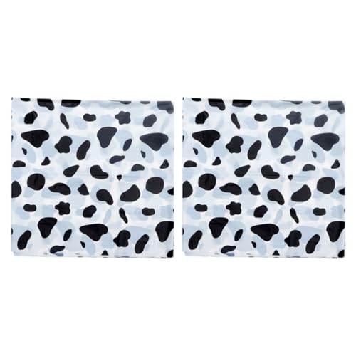 FOMIYES Manteles Desechables Diseño Original con Estampado de Vaca para Fiesta 2 Piezas Rectangulares de PE Fáciles de Transportar para Ambientación en Restaurantes y Alojamientos