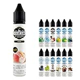 プルプラ 国産 電子タバコ リキッド 便利な目盛付きボトル VAPE リキッド工房 (30ml, 完熟もも)