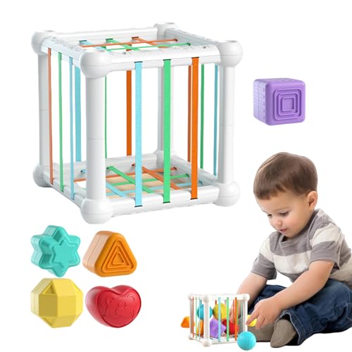 Sélectionneur de formes sensorielles - Cube éducatif 5,12x5,12x4,92 pouces, activités de formation sur la motricité fine, ensemble de pratique pour la...