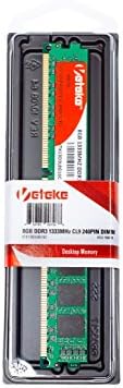 Veteke 8GB (1x8GB) 1333MHz DDR3 (PC3-10600) CL9 240-PIN DIMM | Memory Upgrade Module Chip for Desktops | Run Multiple Programs & Increase Performance