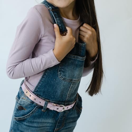 Shiny Mettalic Perforated Stars Girls Belt - For Kids Size 4-14 Years, Stylish and Fun Belt for Girls All Ages3