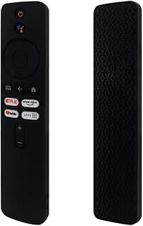 FTRONGRT Coque Compatible avec Xiaomi TV Box S 3rd Gen/Xiaomi TV Box 4K 2, Anti-Chute, Anti-Collision, Ultra-Mince et Léger Silicone Télécommande Étui de Protection. Noir