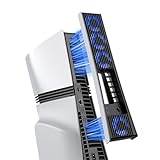 KIWIHOME PS5 PRO用 冷却ファン PS5 Pro 冷却 対策 ps5 pro 周辺機器 自動温度検出 風速調整可能 LEDライト付き 冷却ファン USB 3.0 低騒音 熱対策 ps5 Pro アクセサリー プレステ5 pro プレイステーション5 pro用 取り付けが簡単 縦置き・横置き両対応 ディスク通常版/デジタル版対応 【PS5/PS5 Slim非対応】