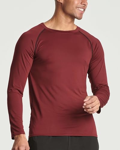 Image of Real Essentials 4 Pack: Men's Compression Long-Sleeve T-Shirt Athletic Cold Weather Baselayer (Available in Big & Tall)