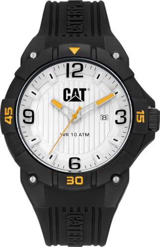 Cat erpillar Drift - Reloj para hombre, caja de 45 mm, caja negra, correa de silicona suave, resistente al agua hasta 100 m, cristal mineral resistente a los arañazos (LW.161.21.231) Cat erpillar Drift - Reloj para hombre, caja de 45 mm, caja negra, correa de silicona suave, resistente al agua hasta 100 m, cristal mineral resistente a los arañazos (LW.161.21.231)