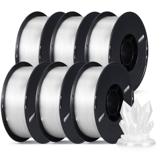 Image of RepRapper Clear PETG Filament 1.75mm, 6 x 1KG Pack for Most FDM 3D Printers