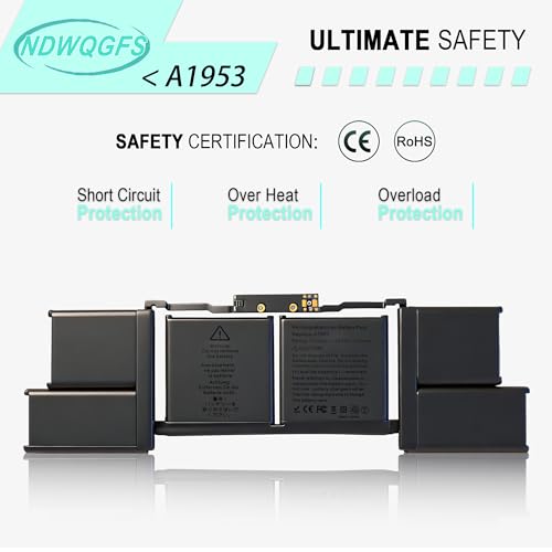 Image of A1953 A1990 Battery for MacBook Pro 15 Inch (Mid 2018 2019) Laptop Battery Replacement Model A1953 Battery EMC 3215 3359 MV902LL /A, MV932LL /A, MR962LL /A