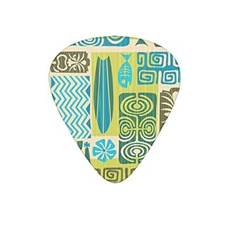 Lot de 12 médiators de guitare de style tribal géométrique Totem vert abstrait pour guitare électrique basse acoustique Cadeau idéal pour les amateurs de guitare acoustique - Les Beatles, Paul McCartney, John Lennon, RIngo Starr, George Harrison