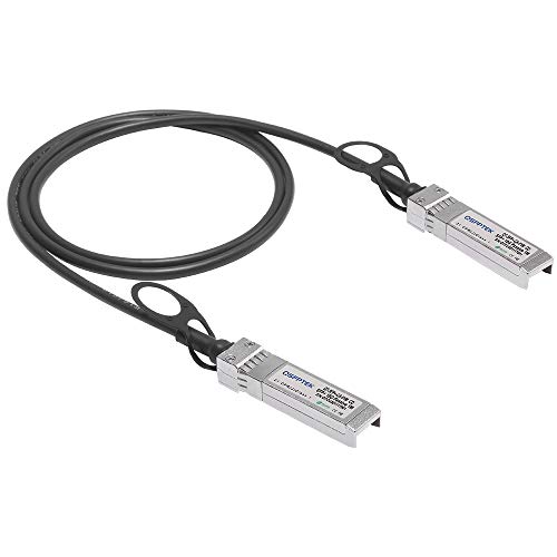 Image of QSFPTEK 10G SFP+ DAC Cable, 1m (3ft) Passive Direct Attach Copper Twinax Cable for Cisco SFP-H10GB-CU1M, Ubiquiti, D-Link, Netgear, Mikrotik, Open Switch Devices
