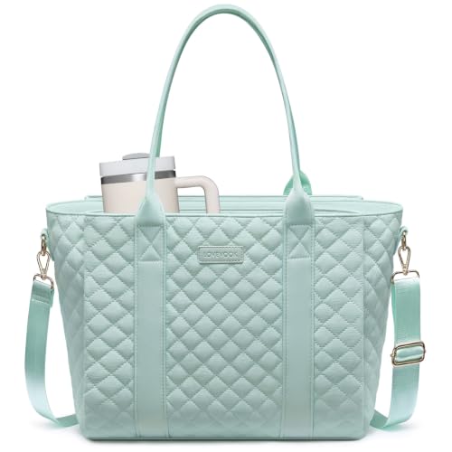 Image of LOVEVOOK Teacher Tote Bag for Women, Work Tote Bag fits 15.6-Inch Laptop