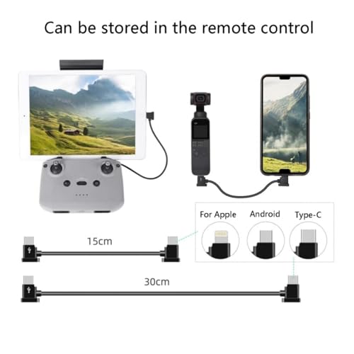 Image of ELFOG Data Cable Suitable For Mavic Air 2S / DJI FPV Flight Glasses V2 / Mavic Mini2 / Osmo Pocket 2 Mobile Phone Tablet Remote Control Cable 15cm Type-C to Type-C Cable(TYPE C)