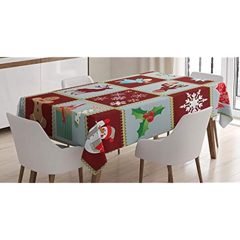 ABAKUHAUS Ángel Mantele, Árbol de Navidad de los Renos, Resistente al Agua Lavable Cover