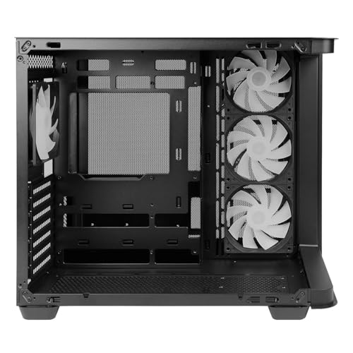 Gabinete InWin W31 Mid Tower ATX con Diseño de Vidrio Curvo Panorámico, Estructura de Doble Cámara, 7 Ranuras PCI-E, Soporte para GPU hasta 410mm, 4 Ventiladores VX120 Preinstalados, Compatible con hasta 10 Ventiladores miniatura 6