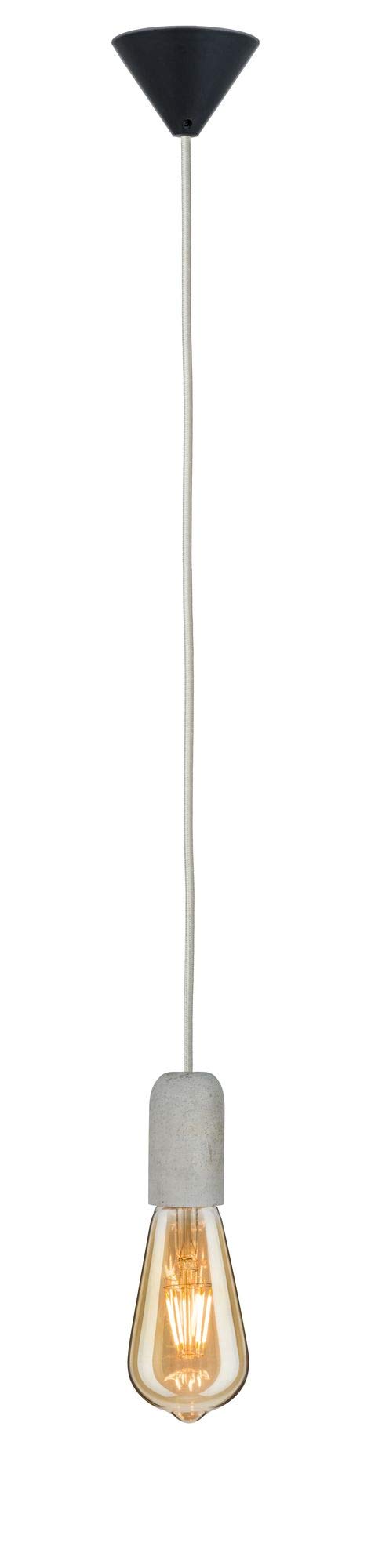 Paulmann 50388 Pendant luminaire Neordic Jano max. 20 watt Pendant lamp Grey, Black Ceiling lamp Concrete - Image 4